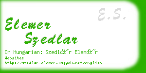 elemer szedlar business card